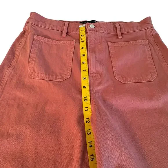 Veronica Beard Taylor Wide Leg Jeans Size 31 High Rise Terracotta Orange - Picture 7 of 12